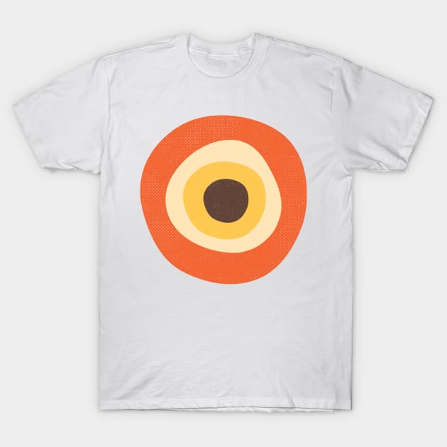 Retro Evil Eye Mid Century Modern 70s Style T-Shirt by Inogitna Designs